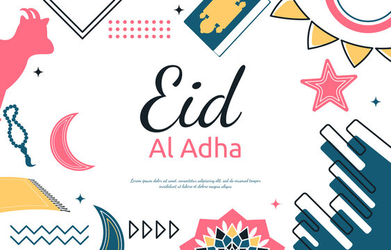 Eid Adha Mubarak Islamic Event Memphis Gift Card Background