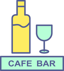 Unique Drinks Cafe Vector Icon