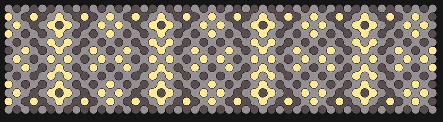 Multicolor truchet tiling connections illustration