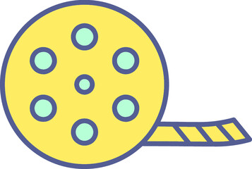 Unique Film Reel Vector Icon