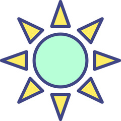 UV Radiation Vector Icon