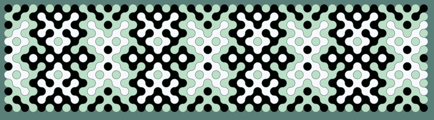 Multicolor truchet tiling connections illustration