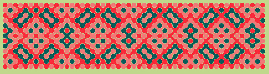 Multicolor truchet tiling connections illustration