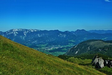 Fototapeta na wymiar Austrian Alps - view from Rote Wand mountain in Totes Gebirge near Spital am Pyhrn