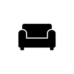 Sofa Icon Vector Isolated on White Artboard