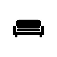 Sofa Icon Vector Isolated on White Artboard