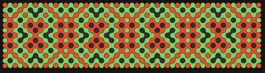 Multicolor truchet tiling connections illustration