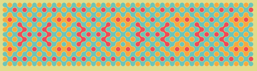 Multicolor truchet tiling connections illustration