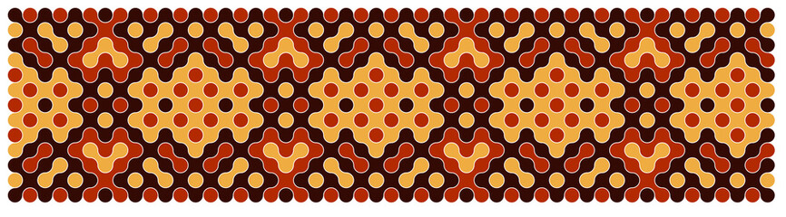 Multicolor truchet tiling connections illustration
