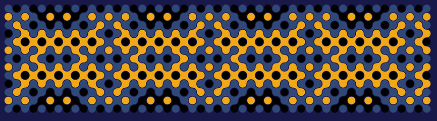 Obraz premium Multicolor truchet tiling connections illustration
