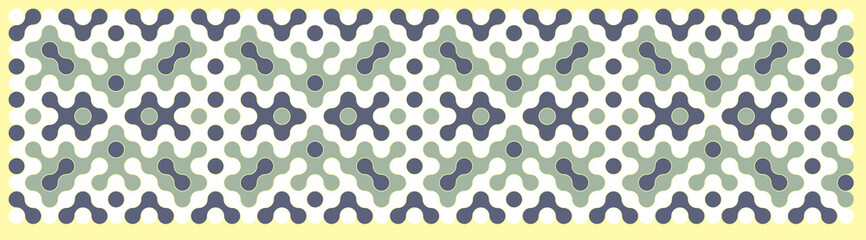 Multicolor truchet tiling connections illustration