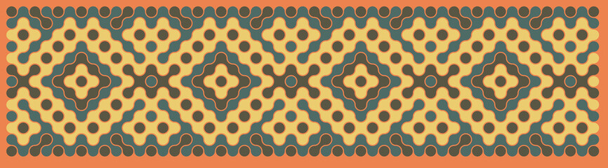 Multicolor truchet tiling connections illustration