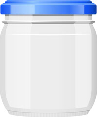 Empty glass jar clipart design illustration