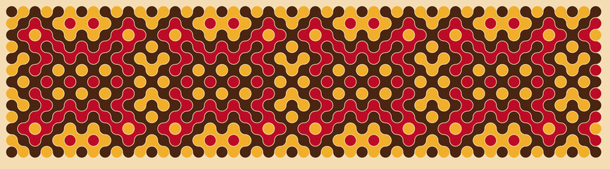 Multicolor truchet tiling connections illustration