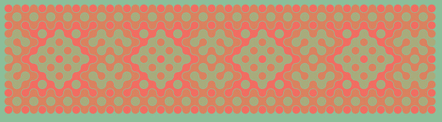 Multicolor truchet tiling connections illustration