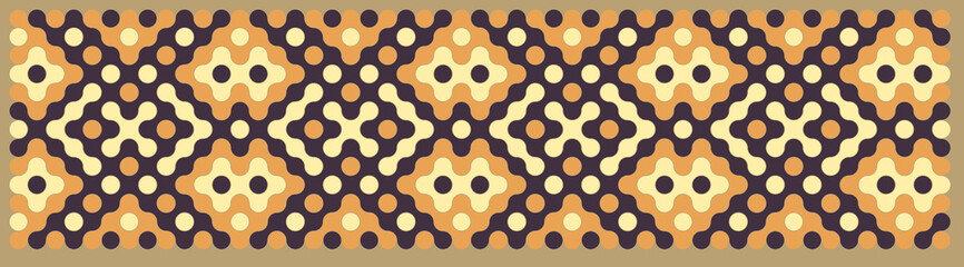 Multicolor truchet tiling connections illustration