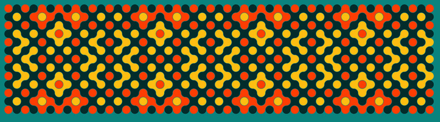 Multicolor truchet tiling connections illustration