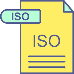 Unique Line Filled Icon