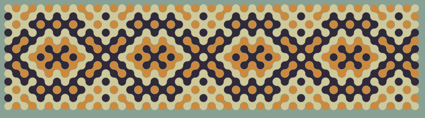 Multicolor truchet tiling connections illustration