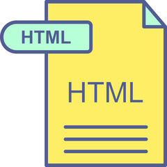 Unique Line Filled Icon