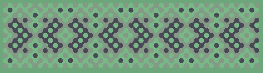 Multicolor truchet tiling connections illustration