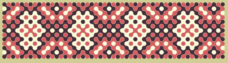 Multicolor truchet tiling connections illustration