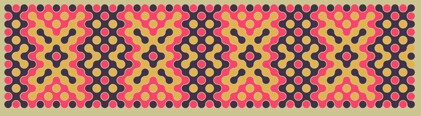 Multicolor truchet tiling connections illustration