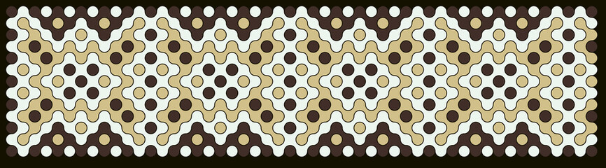 Multicolor truchet tiling connections illustration