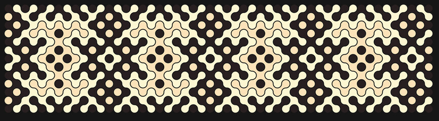 Multicolor truchet tiling connections illustration