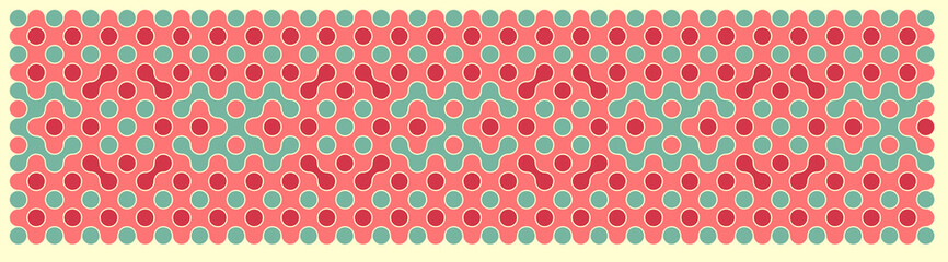 Multicolor truchet tiling connections illustration