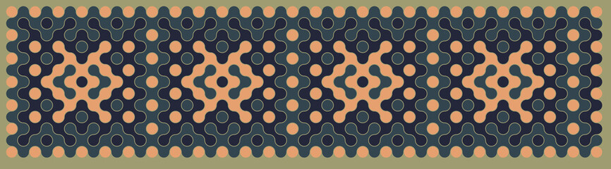 Multicolor truchet tiling connections illustration