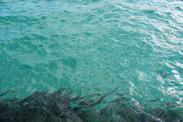 Fototapeta na wymiar water in the emerald sea