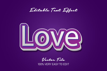love 3d vector text effect fully editable high quality