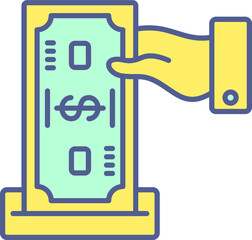 Unique Line Filled Icon