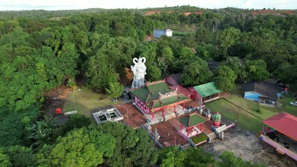 4K RAW Footage sangharama sebong pereh temple at bintan island