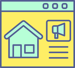 Unique Line Filled Icon