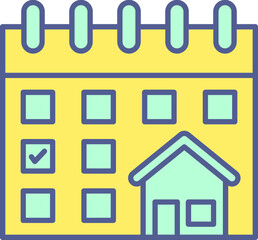 Unique Line Filled Icon