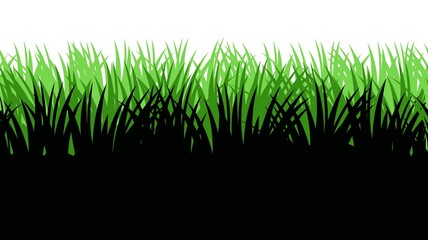 Obraz premium Grass. Nature rural landscape. The pasture is overgrown. Overgrown dense lawn. Isolated on white background. Vector