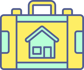 Unique Line Filled Icon