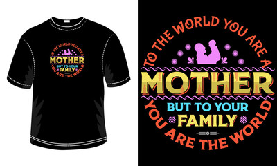 Mother's day t-shirt design template