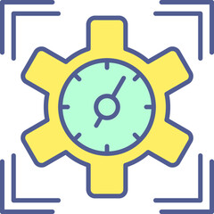 Unique Line Filled Icon