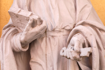 Detail of a Saint Peter statue in Saint Anthony of Padua franciscan monastery in Sarajevo, Bosnia & Herzegovina