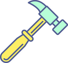 Unique Line Filled Icon