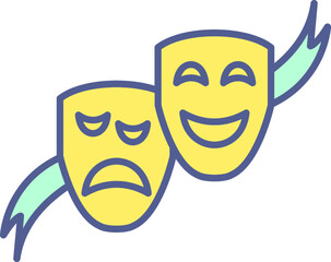 Unique Line Filled Icon