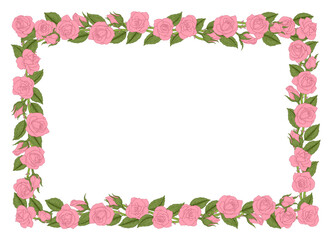 Roses Rose Flower Border Flowers Vintage Frame