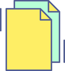 Unique Line Filled Icon