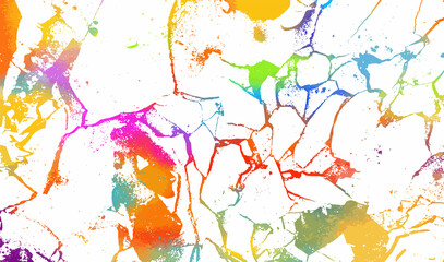 The cracks texture colorful. Vector background.