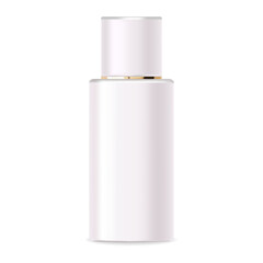 Realistic package for body cosmetic. Container lotion, tonic, serum, cream, bottle mockup isolated vector, package bottle cosmetic