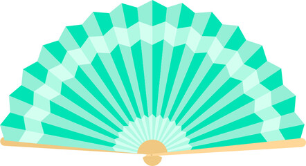 Japanese folding fan clipart design illustration