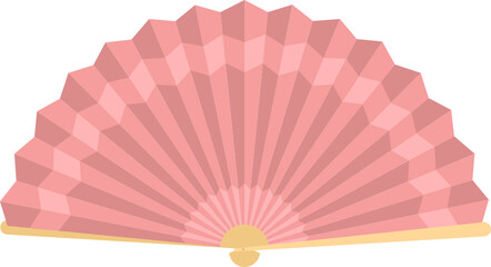Japanese folding fan clipart design illustration